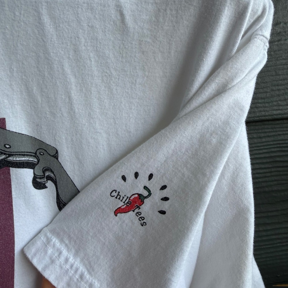 Chile Tees Wine Corkscrew Graphic T Shirt XXL 100% Cotton White - Picture 4 of 10